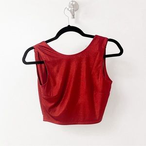 Lani California Sparkly Fall Holiday Fun Party Concert Backless Crop Top